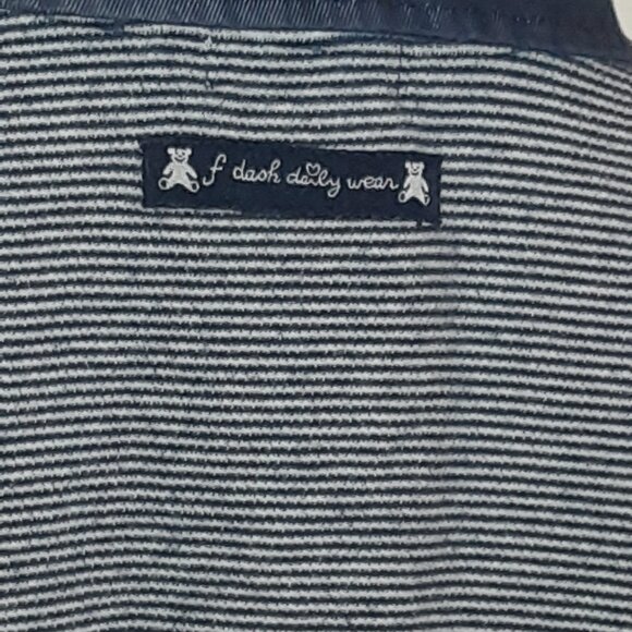 Boys Cute Size 5 6 Familiar Blue School Striped Teddy Bear Cardigan Sweater - Picture 5 of 6